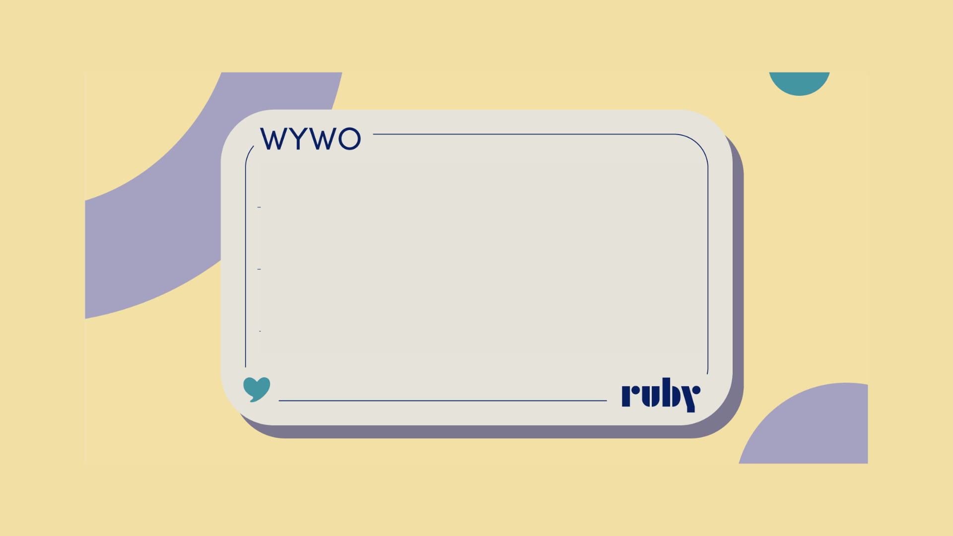 WYWO card illustration against a pale-yellow background
